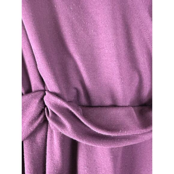 Lands End Size 2-4 Faux Wrap Mini V Neck Dress Purple 3/4 Sleeve Pullover - Picture 2 of 8